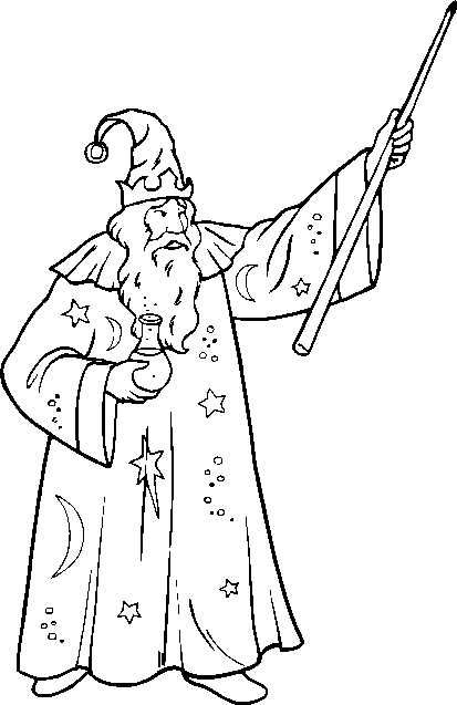warlock wizard coloring pages - photo #4